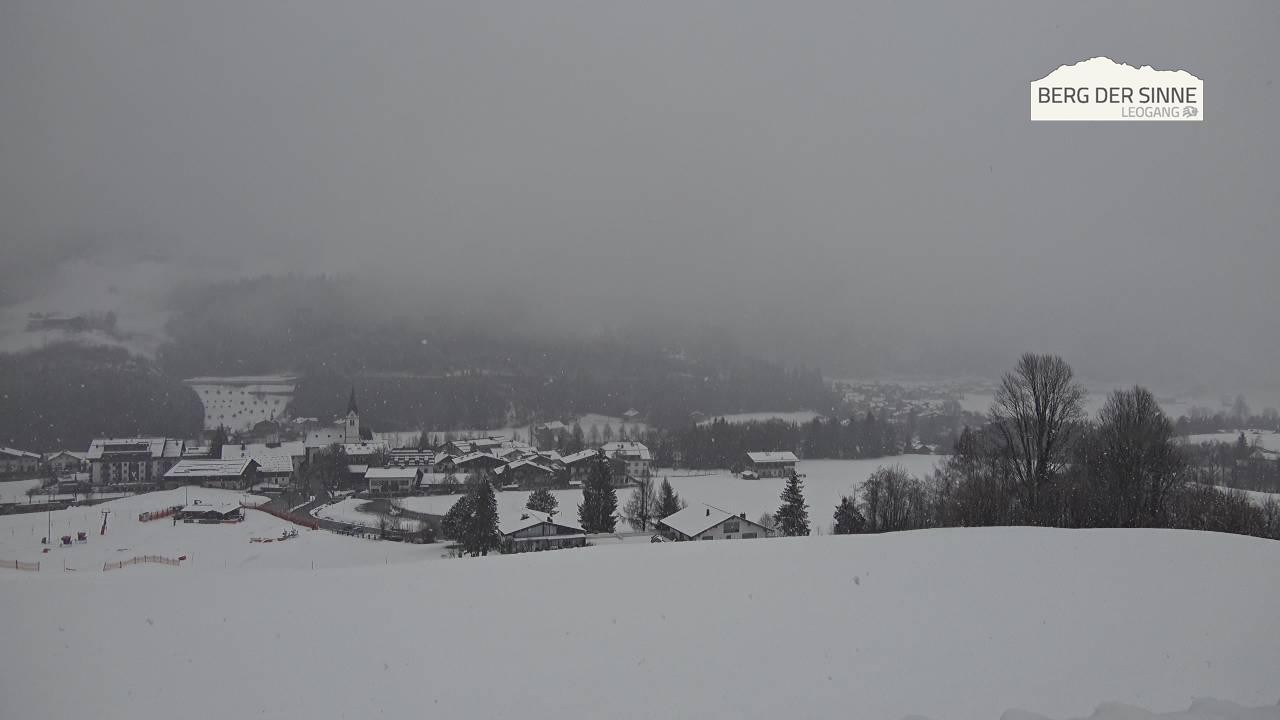 Archiv Foto Webcam Leogang Dorfblick