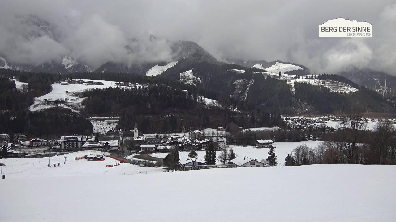 Archiv Foto Webcam Leogang Dorfblick