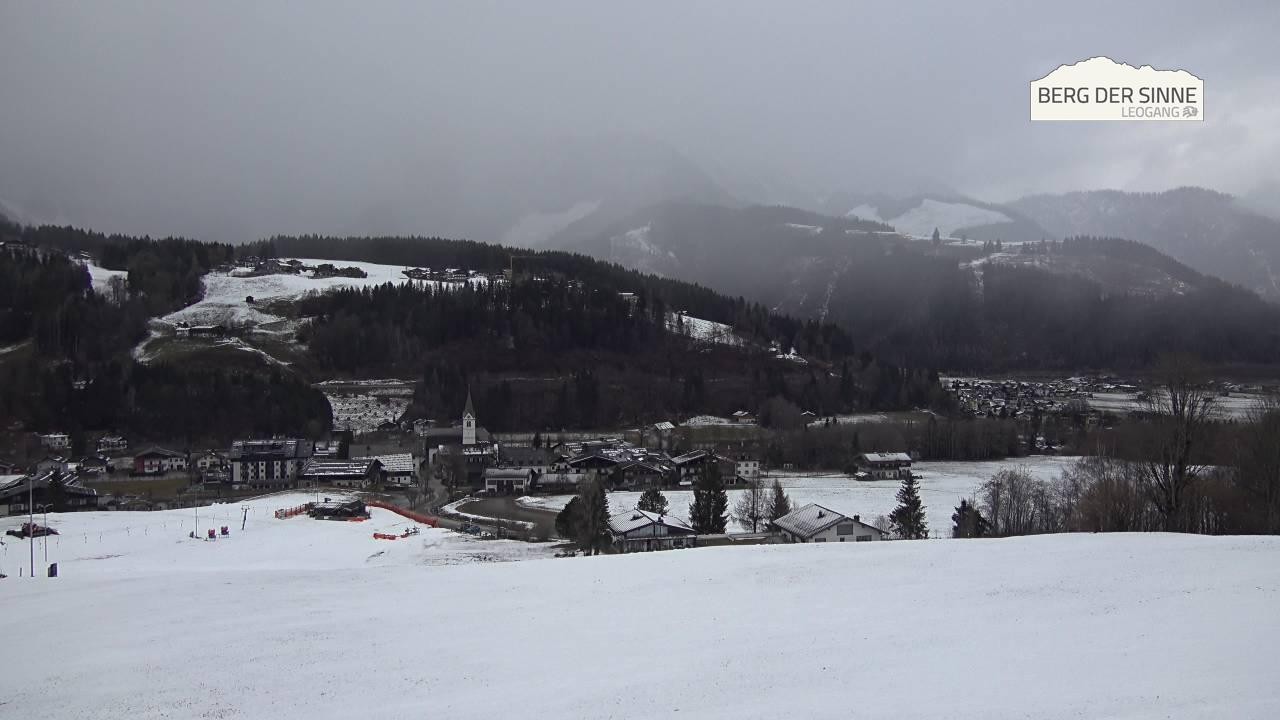 Archiv Foto Webcam Leogang Dorfblick
