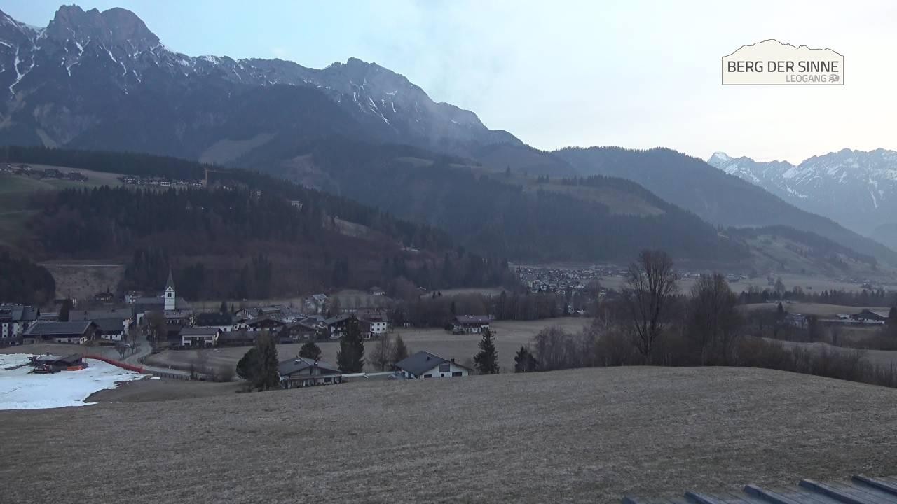 Archiv Foto Webcam Leogang Dorfblick