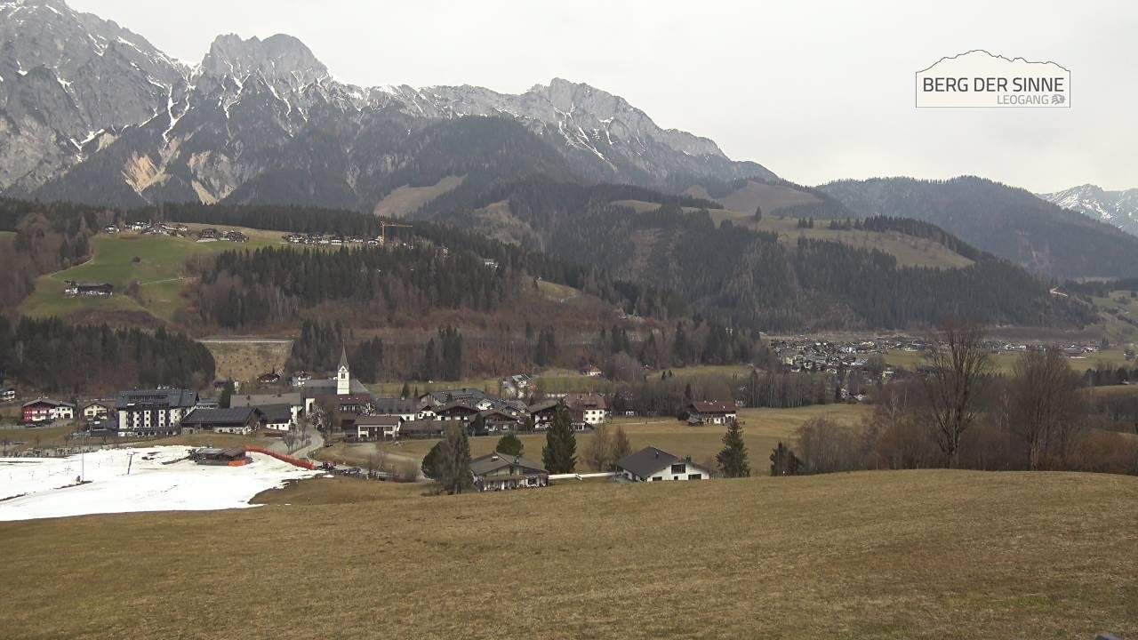 Archiv Foto Webcam Leogang Dorfblick