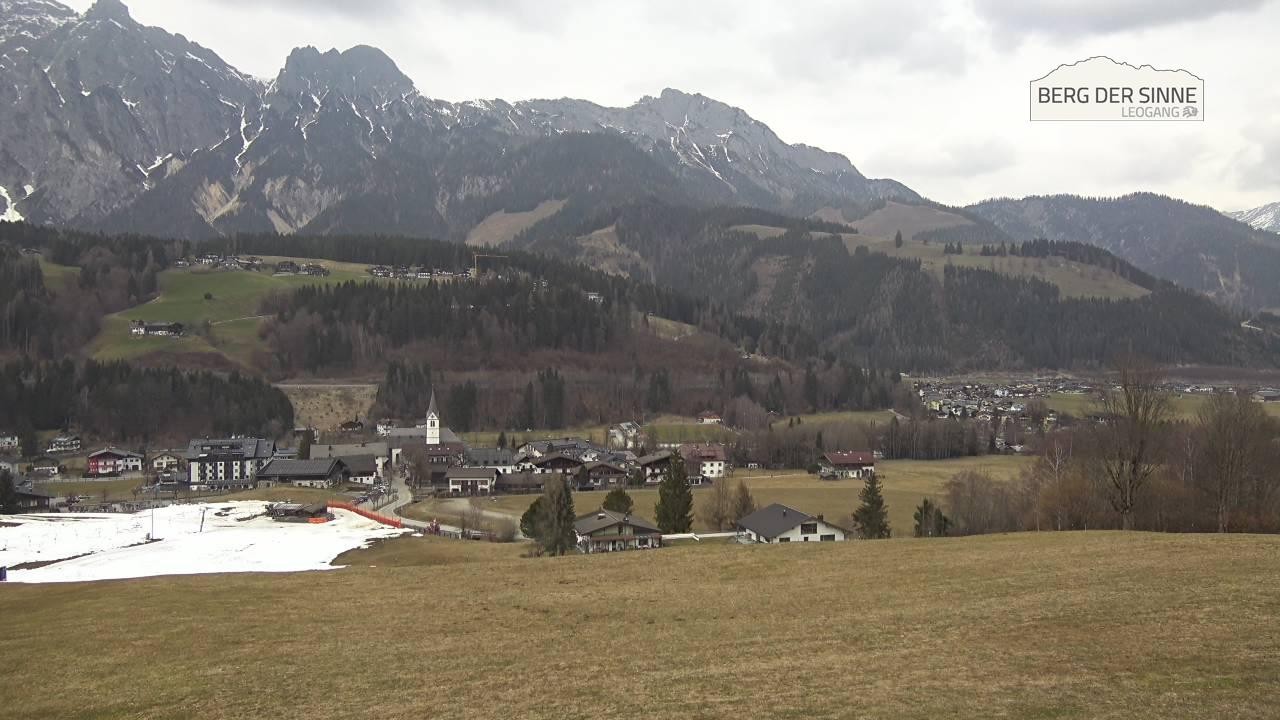 Archiv Foto Webcam Leogang Dorfblick