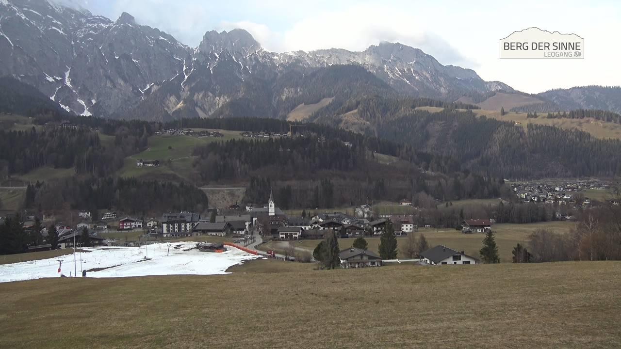 Archiv Foto Webcam Leogang Dorfblick