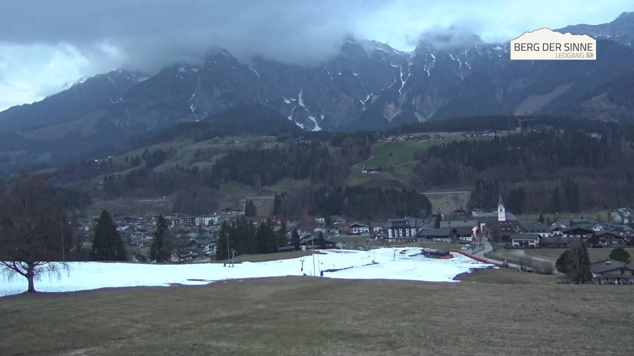 Archiv Foto Webcam Leogang Dorfblick