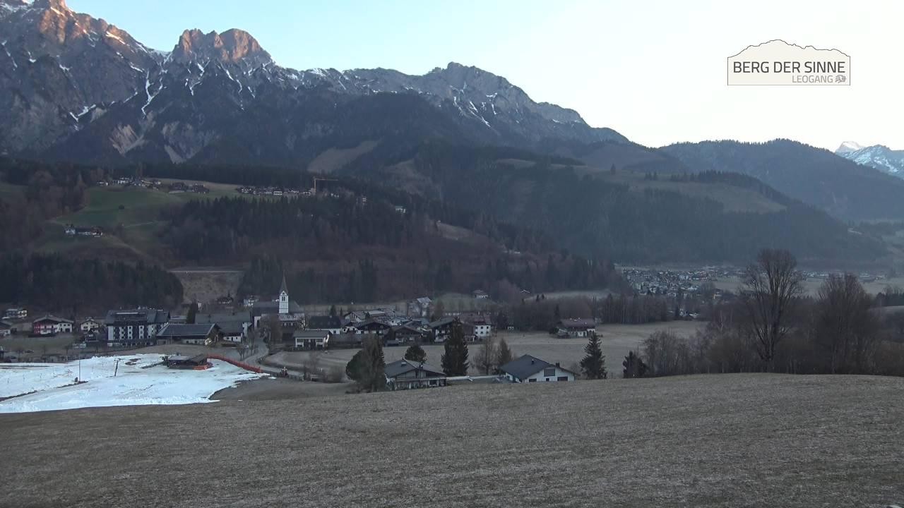 Archiv Foto Webcam Leogang Dorfblick