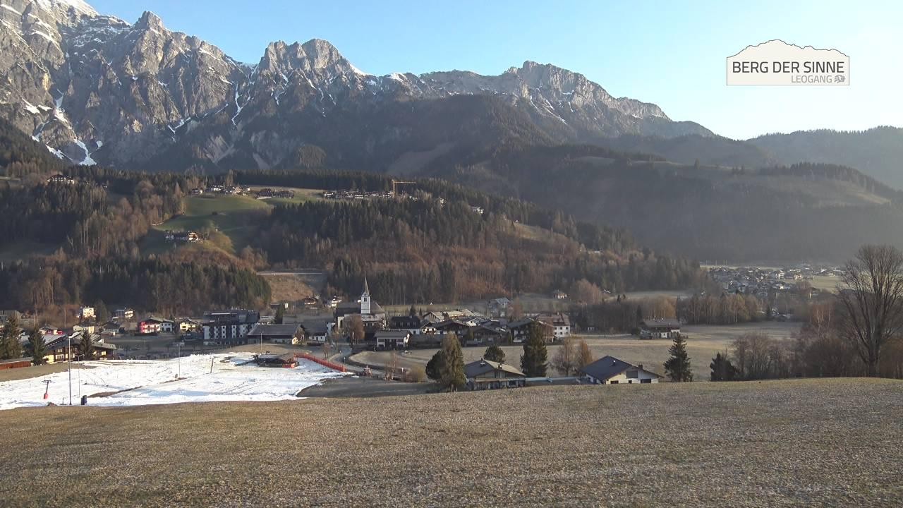 Archiv Foto Webcam Leogang Dorfblick