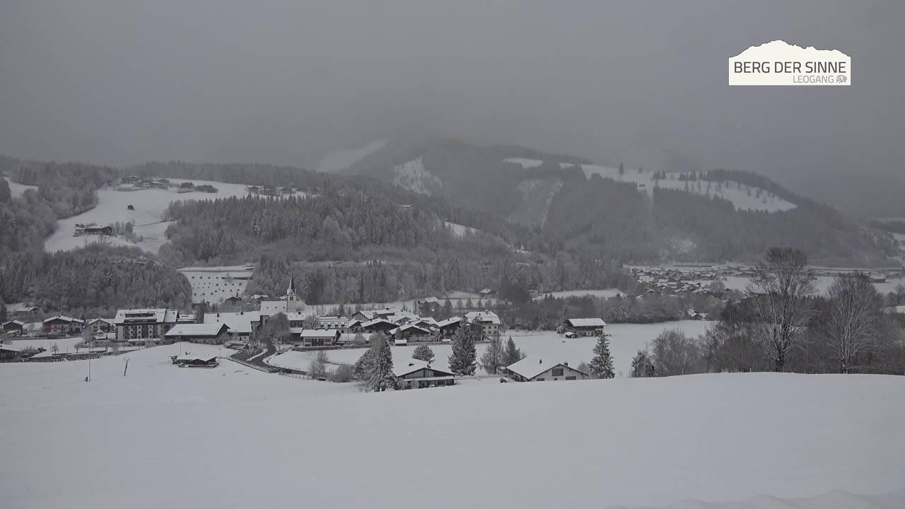 Archiv Foto Webcam Leogang Dorfblick