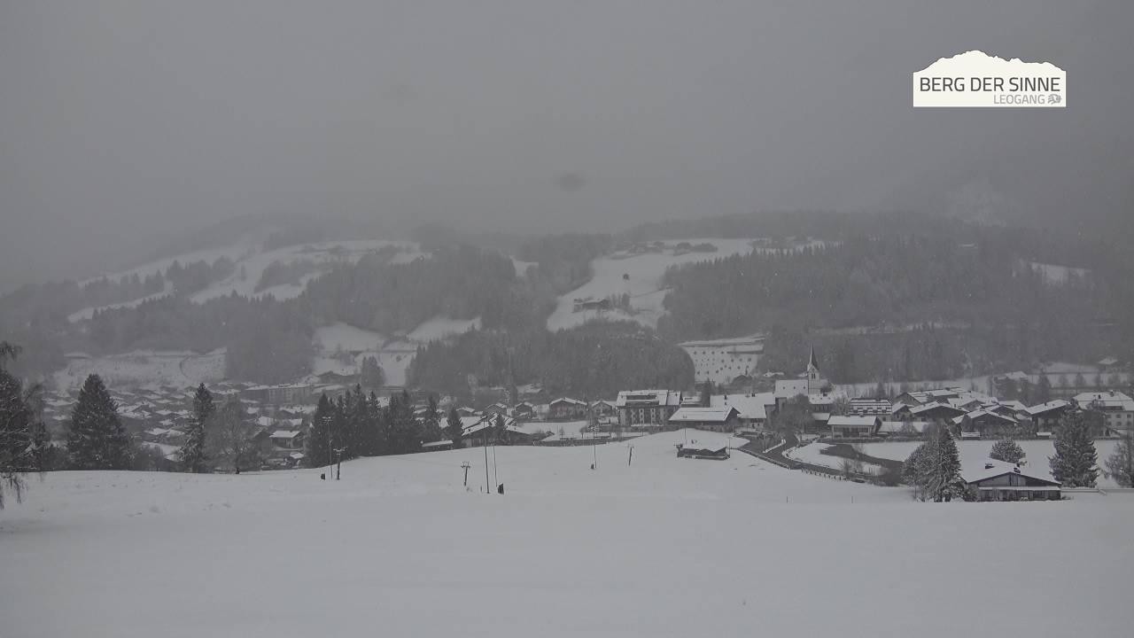 Archiv Foto Webcam Leogang Dorfblick