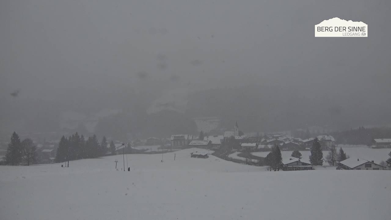 Archiv Foto Webcam Leogang Dorfblick