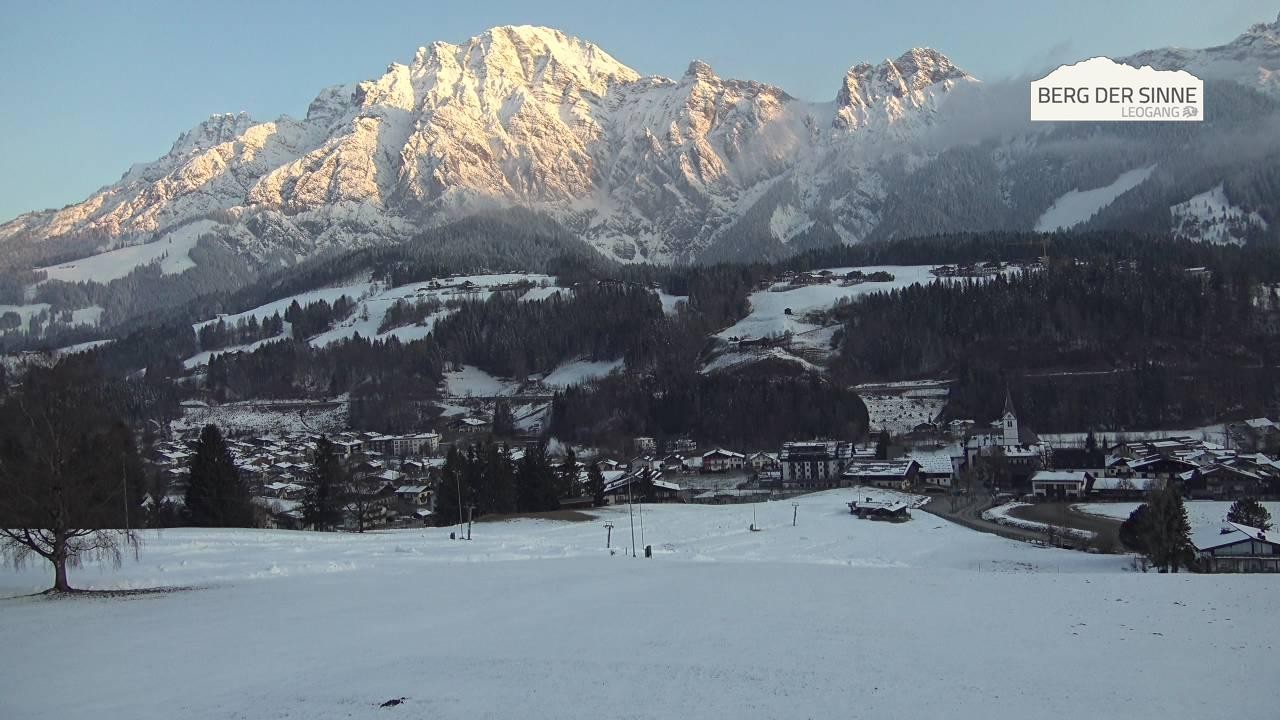 Archiv Foto Webcam Leogang Dorfblick