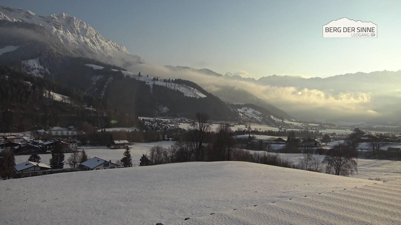 Archiv Foto Webcam Leogang Dorfblick
