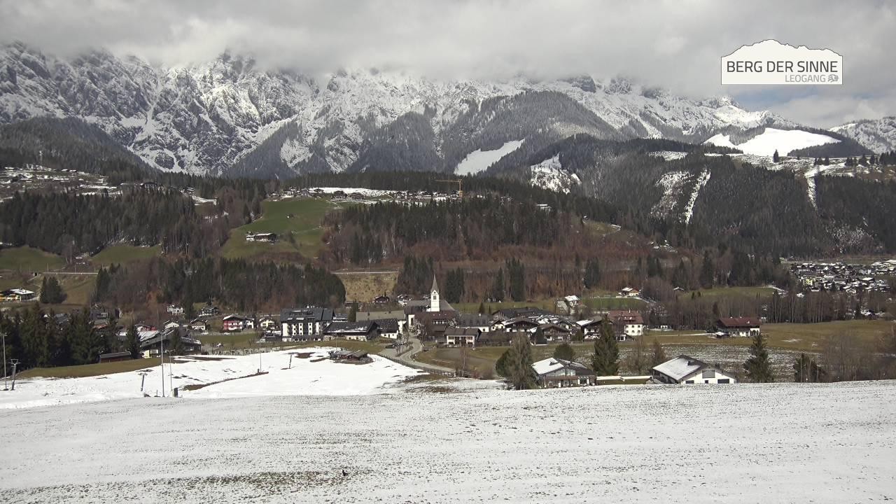 Archiv Foto Webcam Leogang Dorfblick