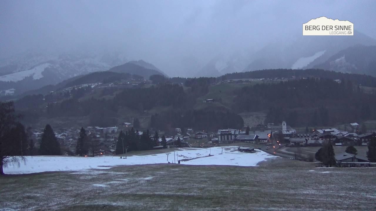 Archiv Foto Webcam Leogang Dorfblick