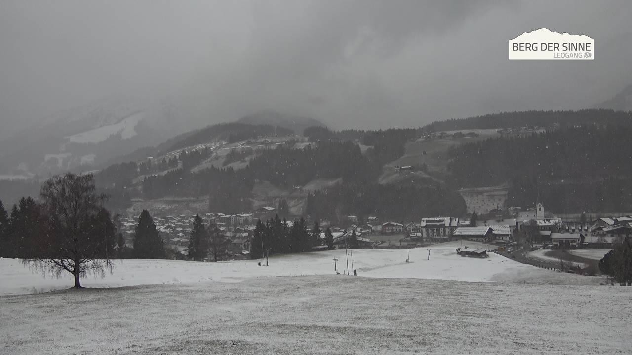 Archiv Foto Webcam Leogang Dorfblick