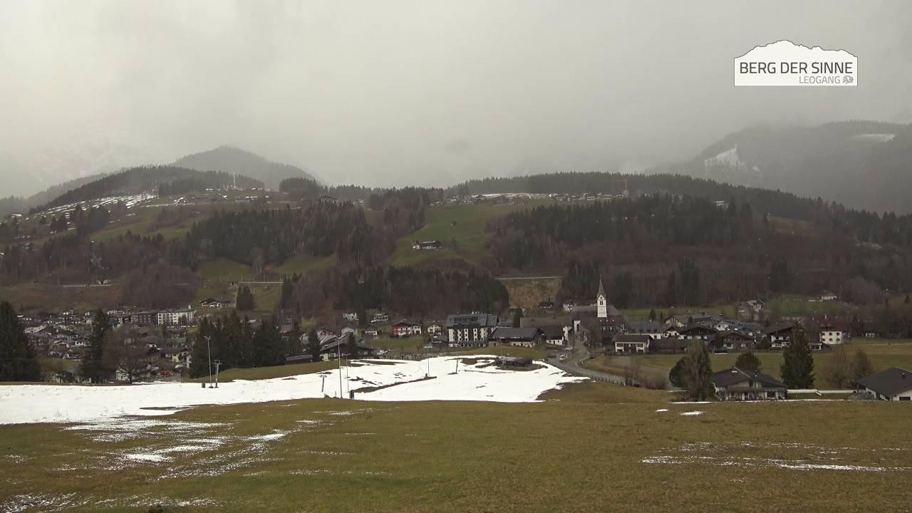 Archiv Foto Webcam Leogang Dorfblick