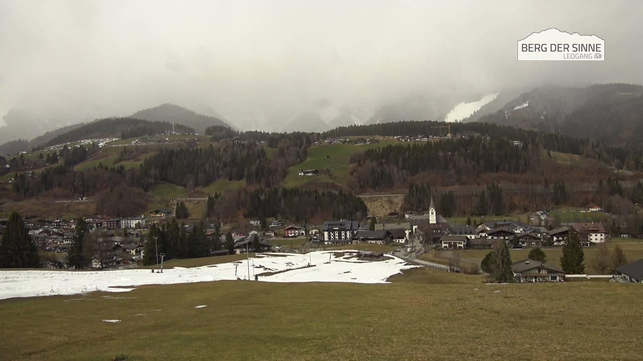 Archiv Foto Webcam Leogang Dorfblick