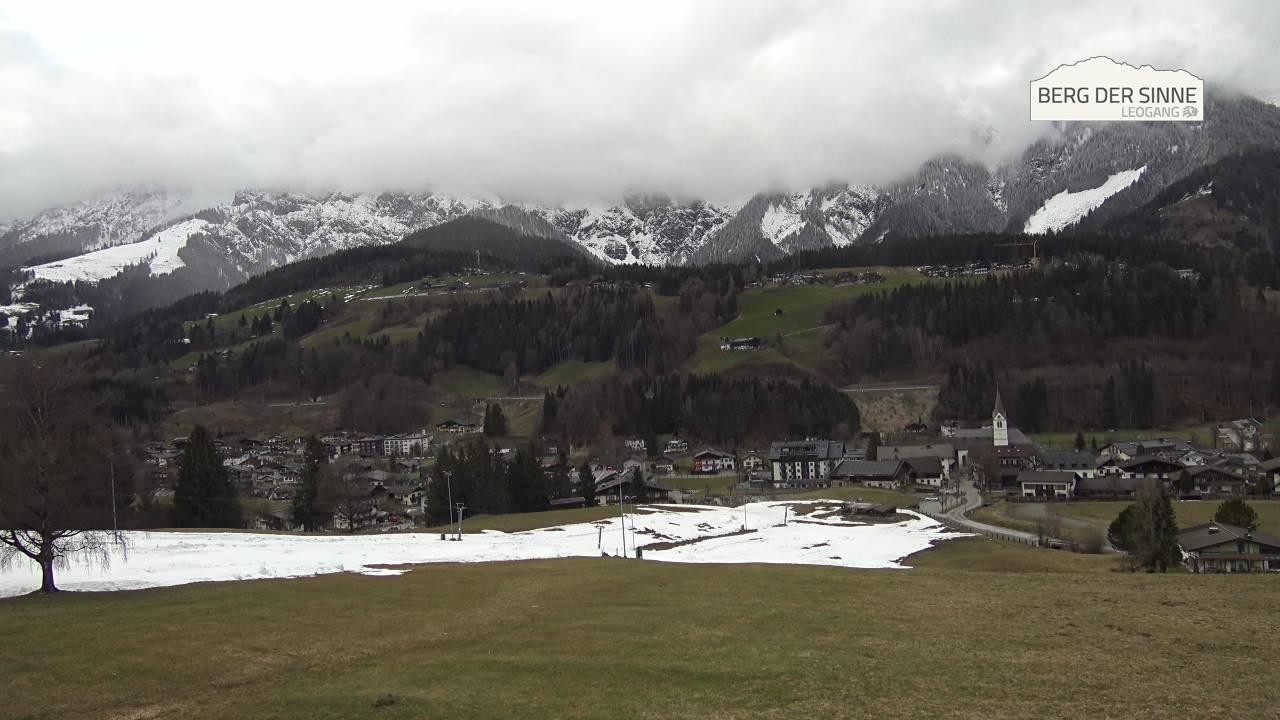 Archiv Foto Webcam Leogang Dorfblick