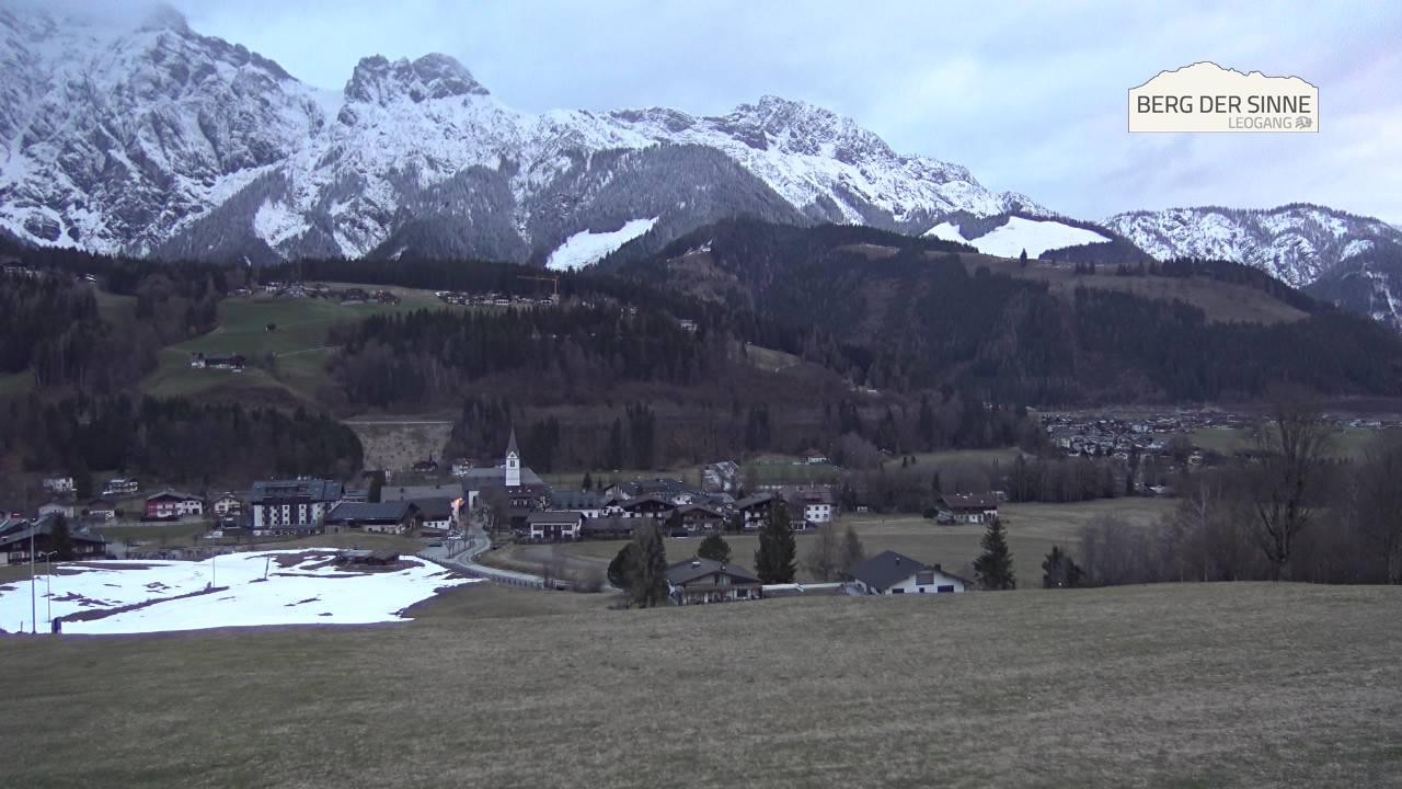 Archiv Foto Webcam Leogang Dorfblick