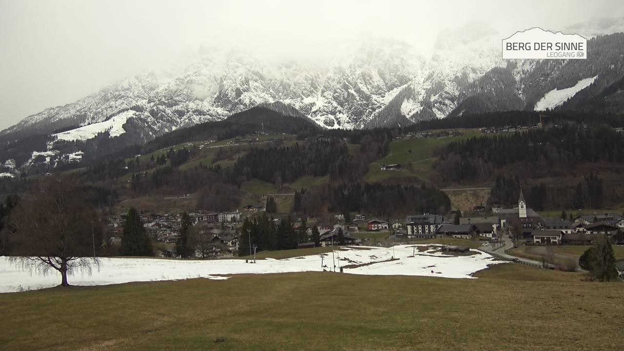 Archiv Foto Webcam Leogang Dorfblick