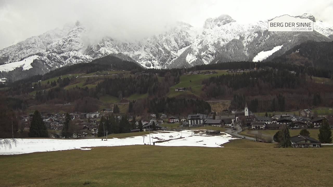 Archiv Foto Webcam Leogang Dorfblick
