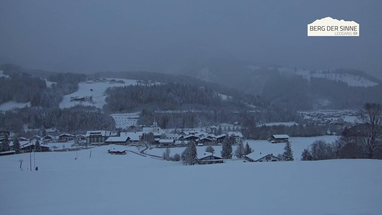 Archiv Foto Webcam Leogang Dorfblick