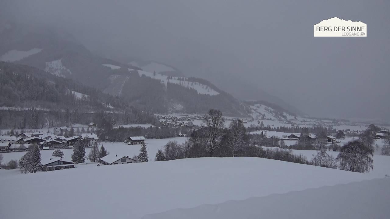Archiv Foto Webcam Leogang Dorfblick