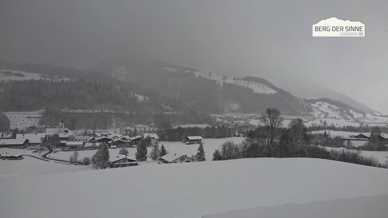 Archiv Foto Webcam Leogang Dorfblick