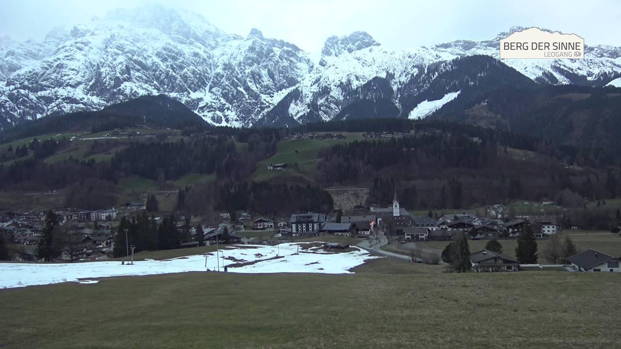 Archiv Foto Webcam Leogang Dorfblick
