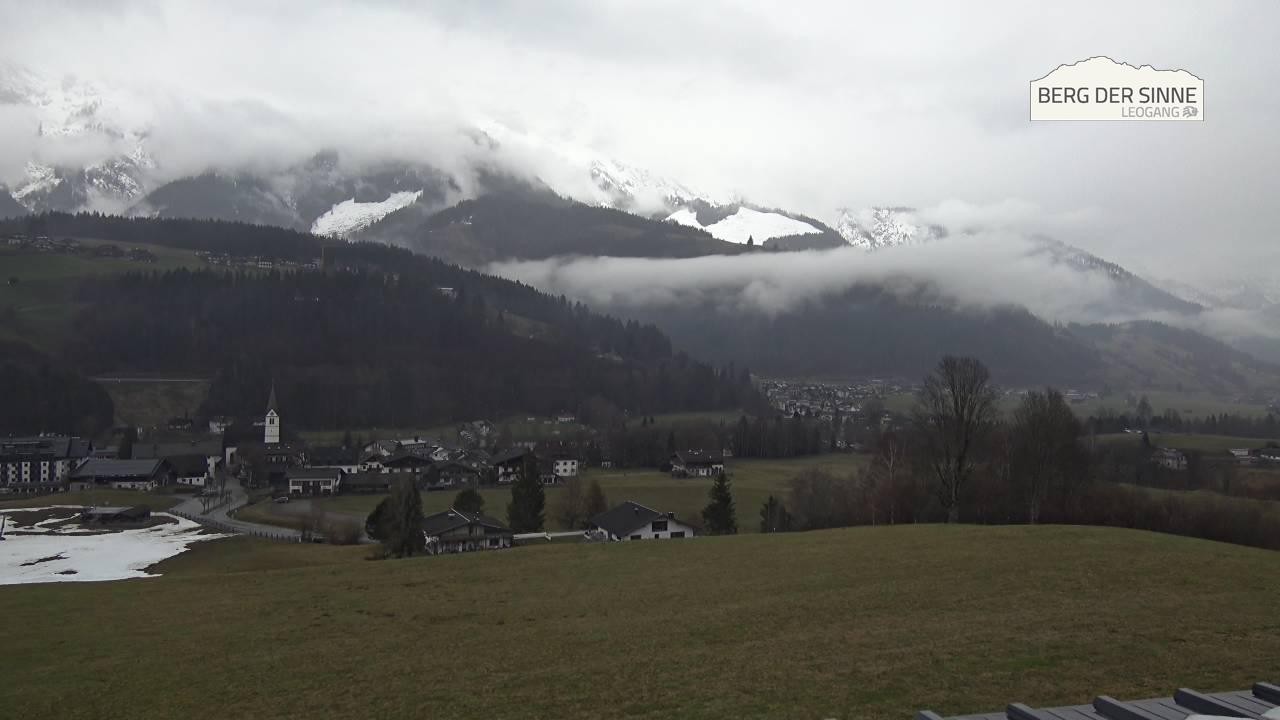 Archiv Foto Webcam Leogang Dorfblick