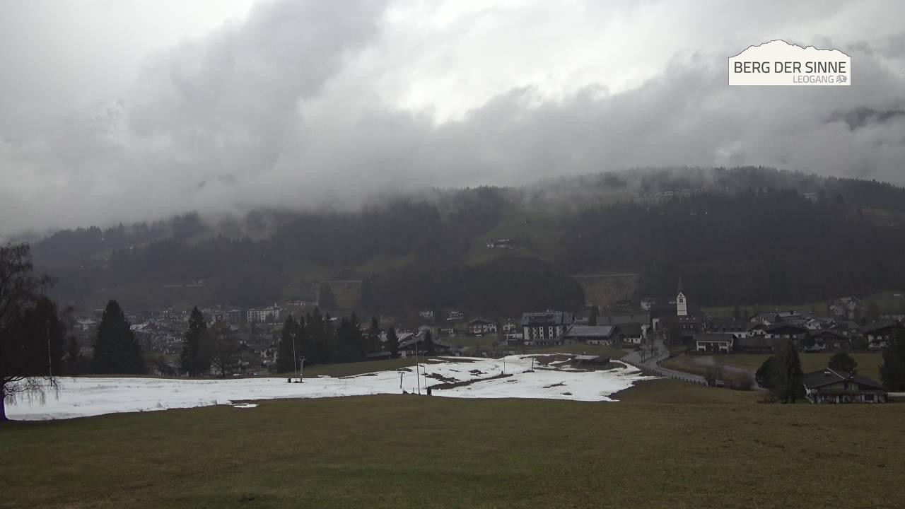 Archiv Foto Webcam Leogang Dorfblick