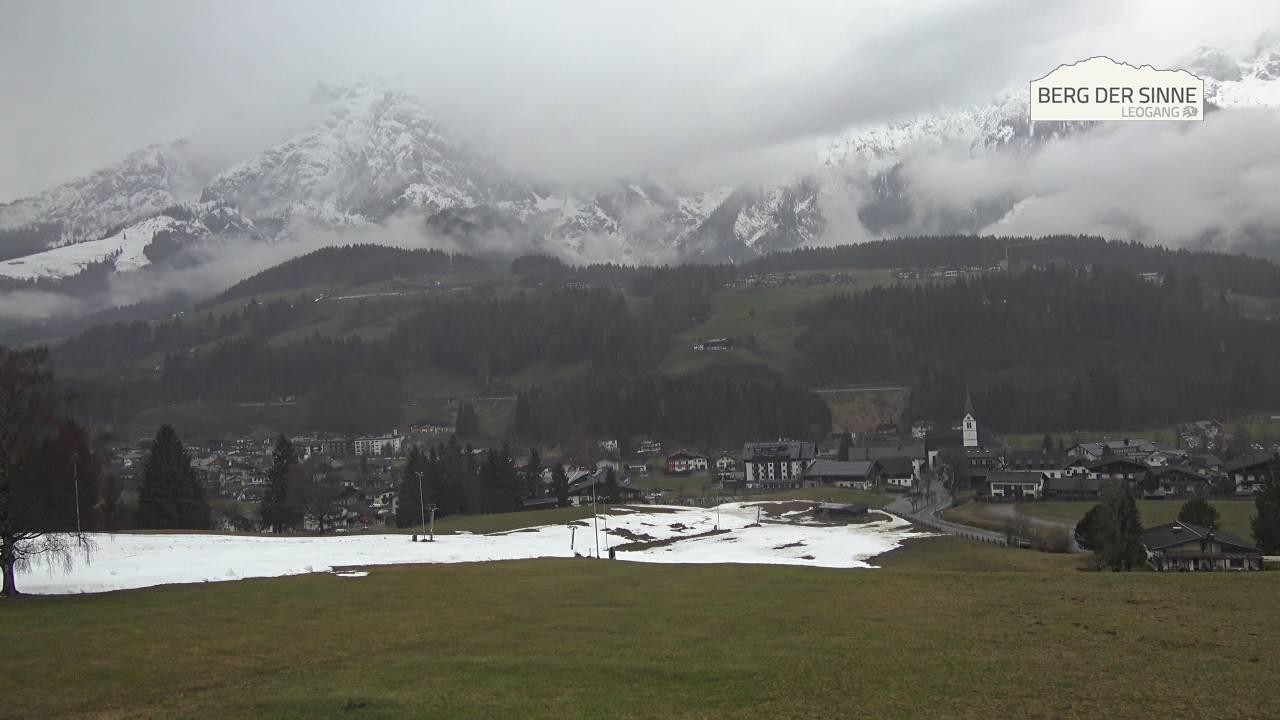 Archiv Foto Webcam Leogang Dorfblick