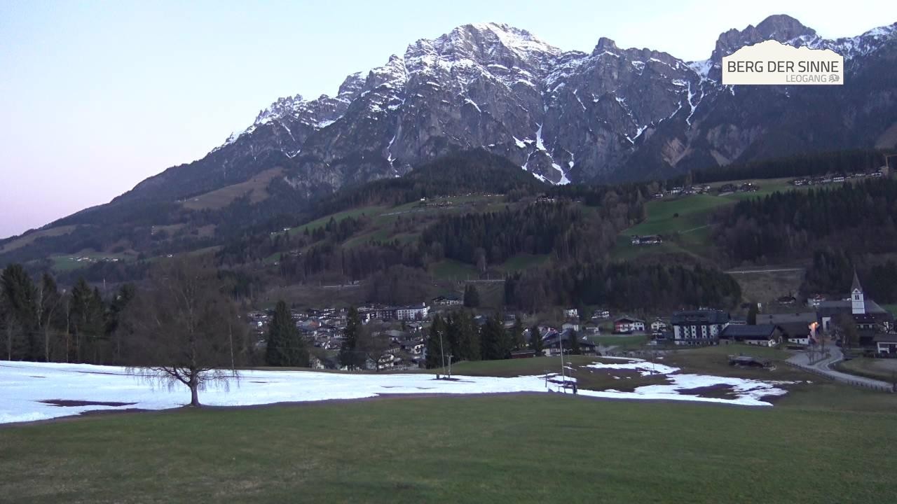 Archiv Foto Webcam Leogang Dorfblick