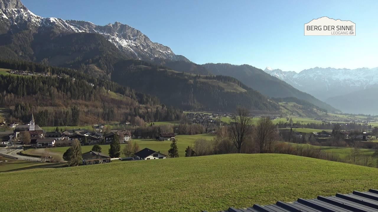Archiv Foto Webcam Leogang Dorfblick