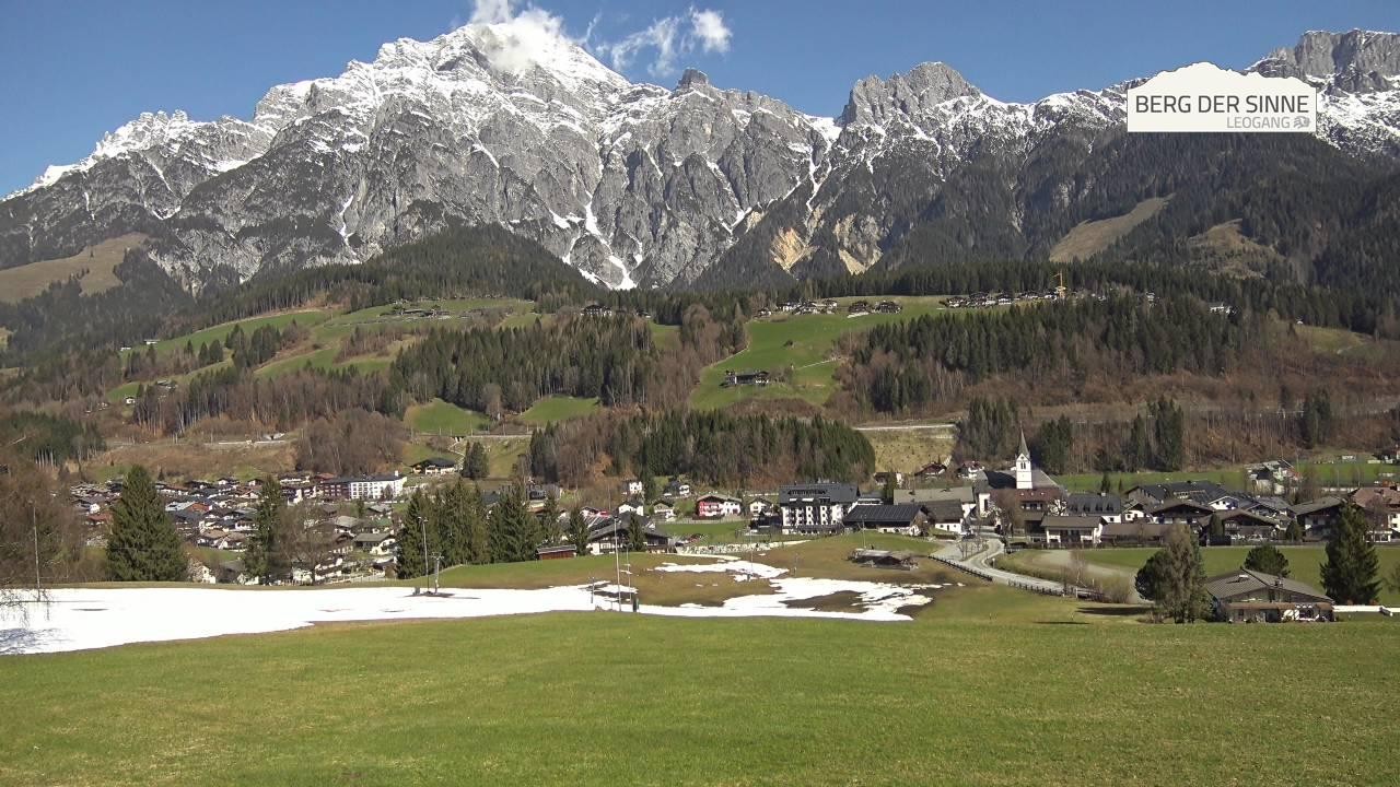 Archiv Foto Webcam Leogang Dorfblick