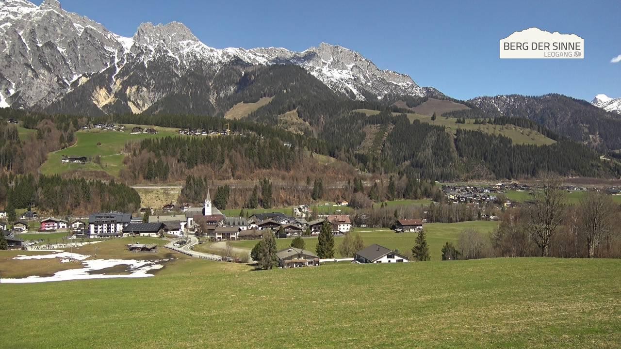 Archiv Foto Webcam Leogang Dorfblick