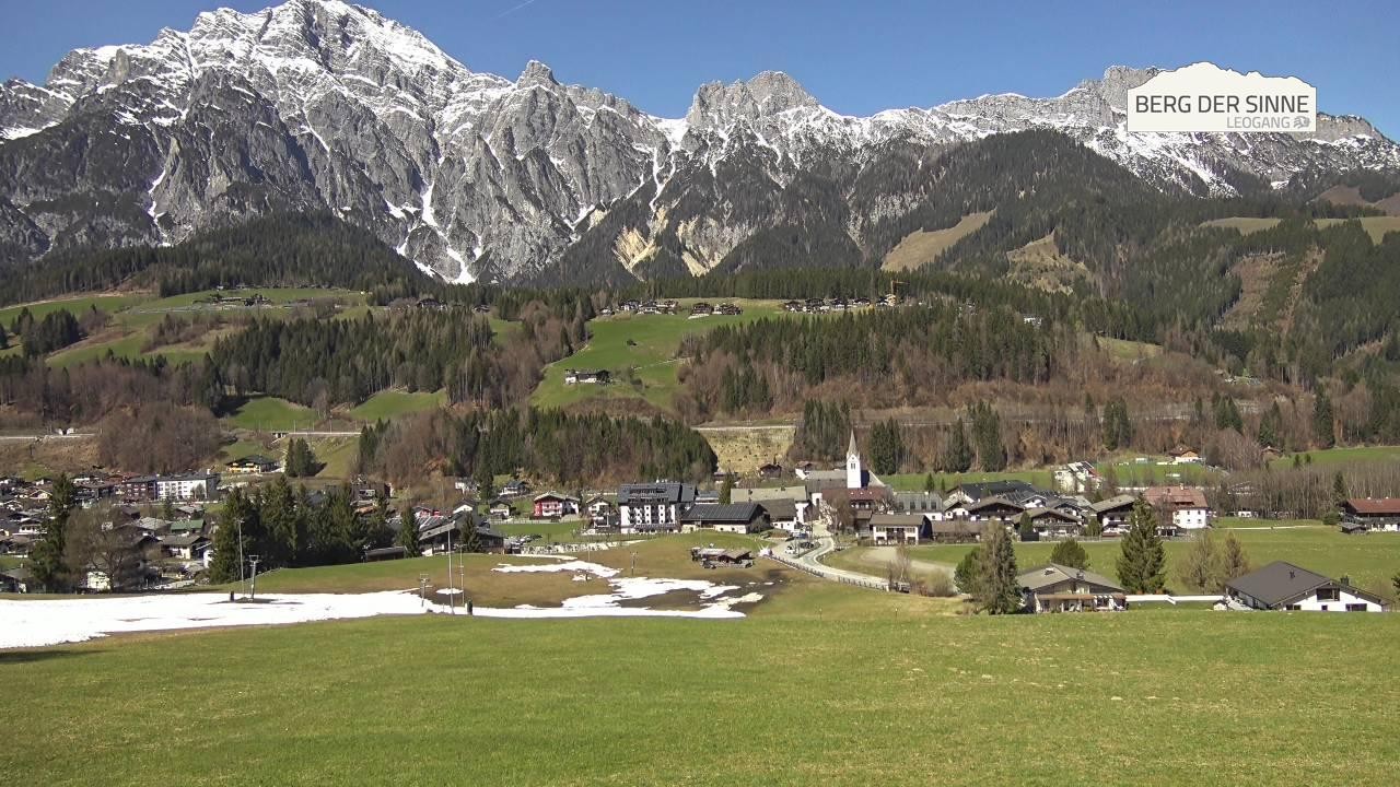 Archiv Foto Webcam Leogang Dorfblick