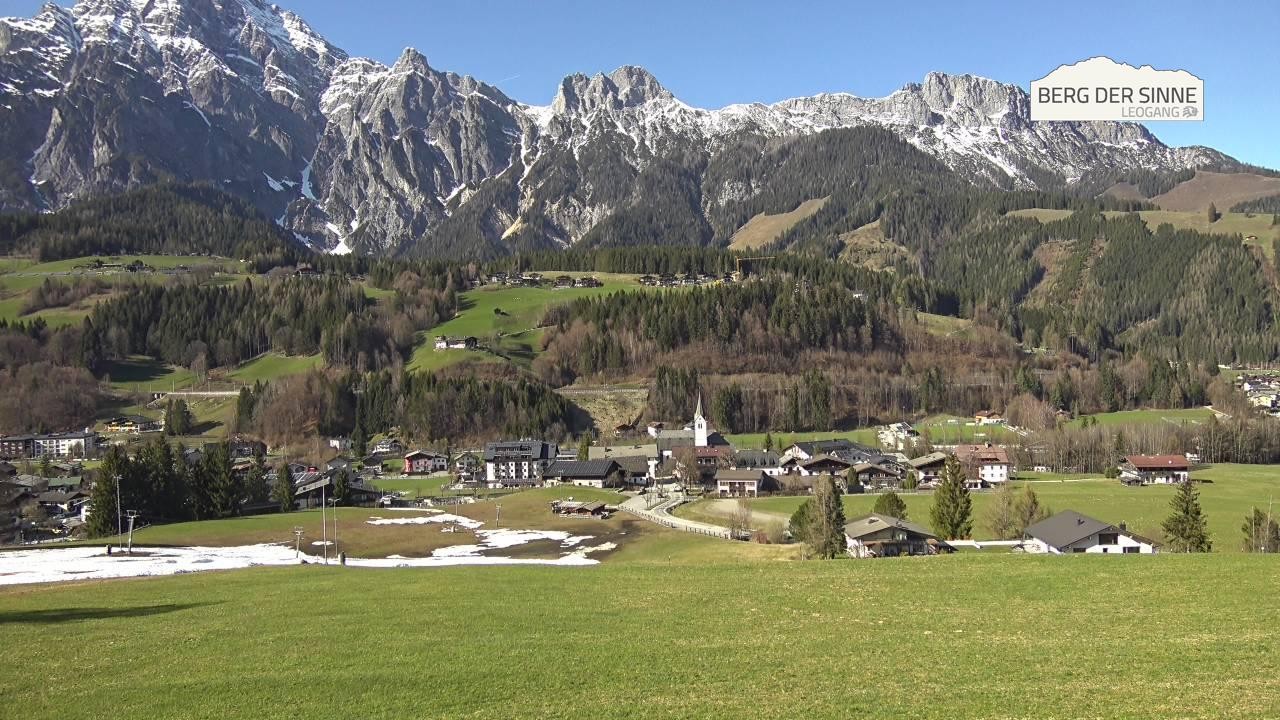 Archiv Foto Webcam Leogang Dorfblick