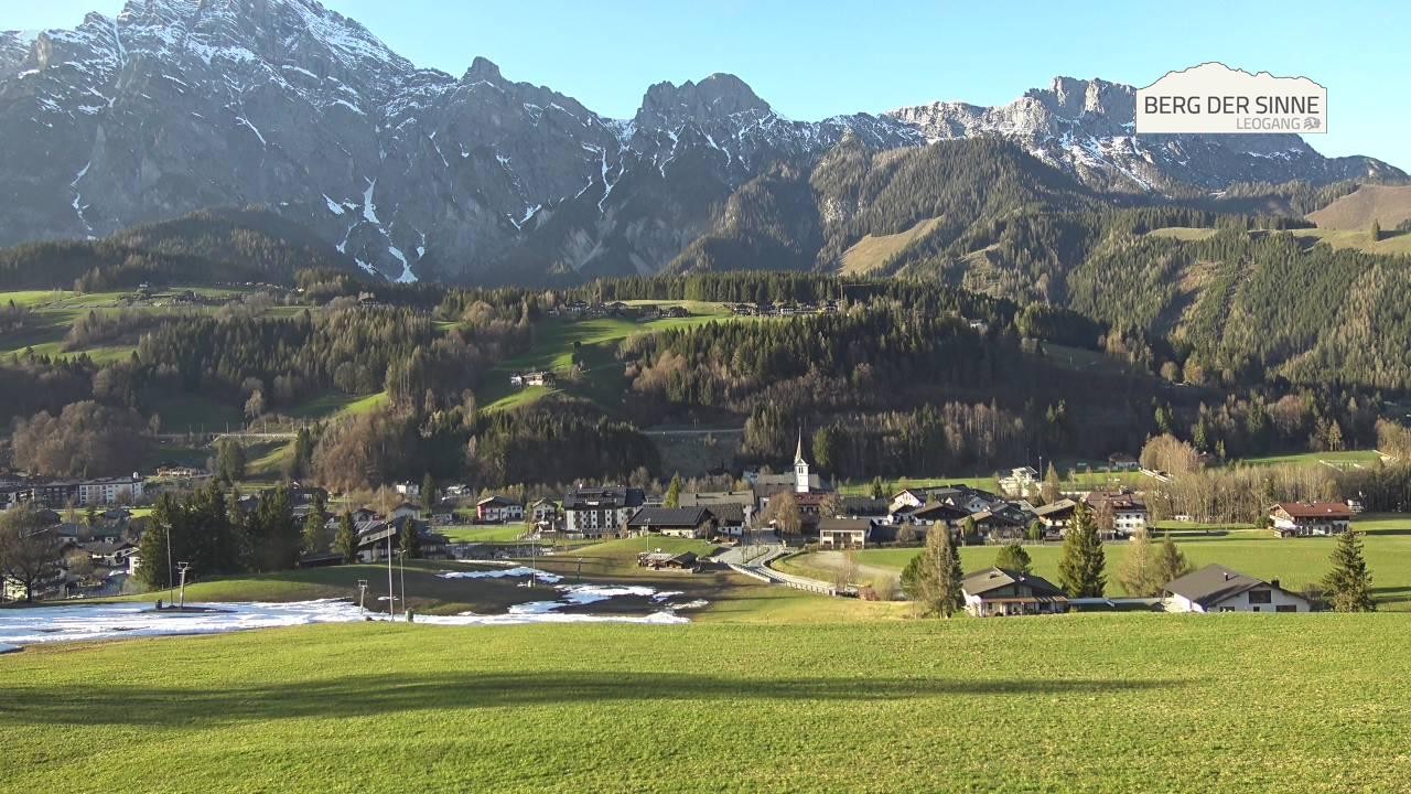 Archiv Foto Webcam Leogang Dorfblick