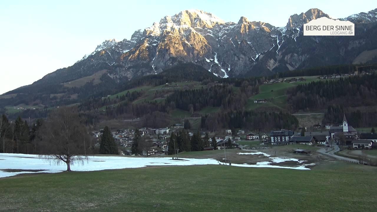 Archiv Foto Webcam Leogang Dorfblick