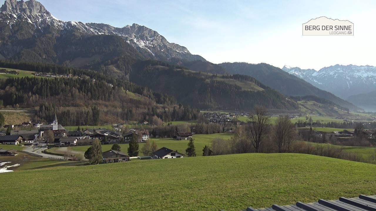Archiv Foto Webcam Leogang Dorfblick