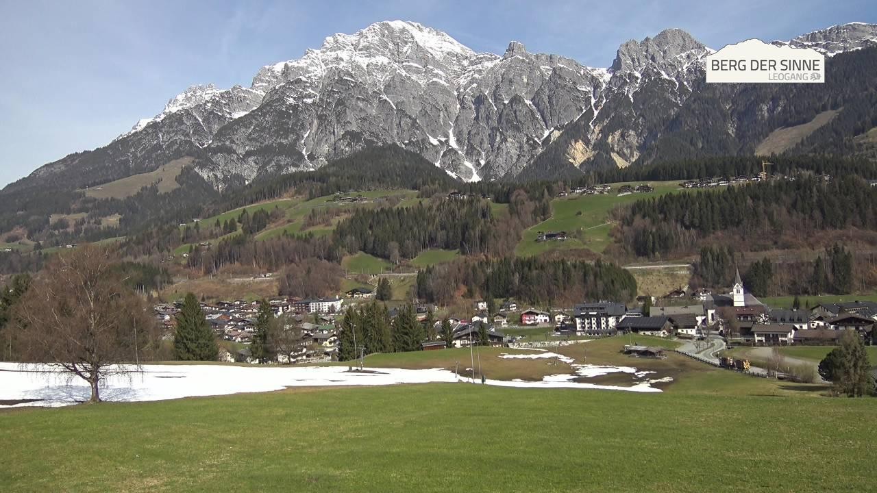 Archiv Foto Webcam Leogang Dorfblick