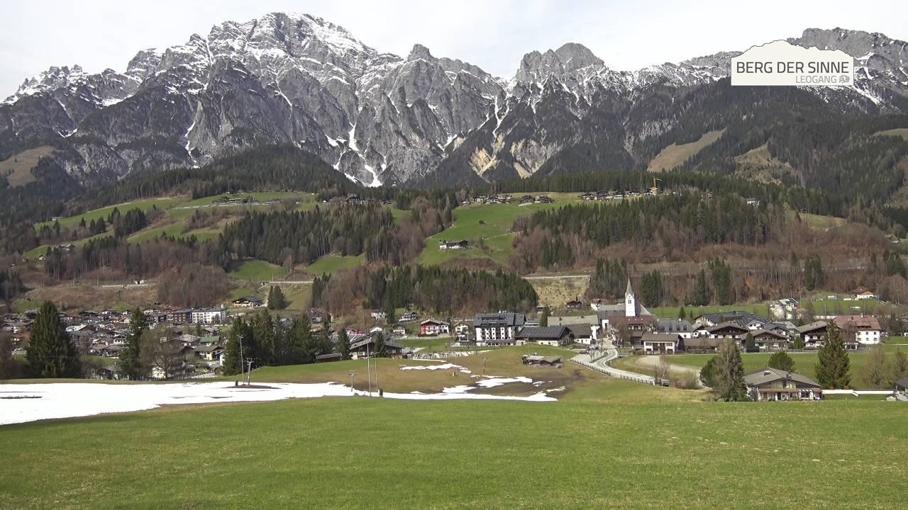 Archiv Foto Webcam Leogang Dorfblick
