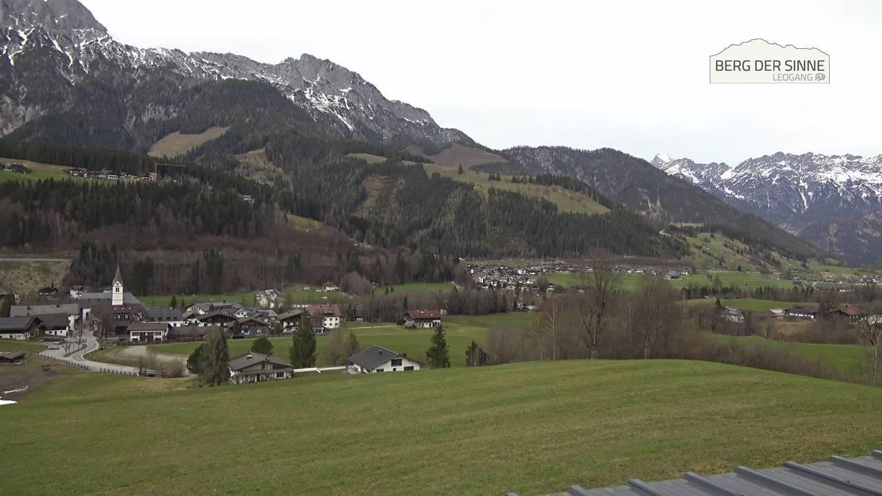 Archiv Foto Webcam Leogang Dorfblick