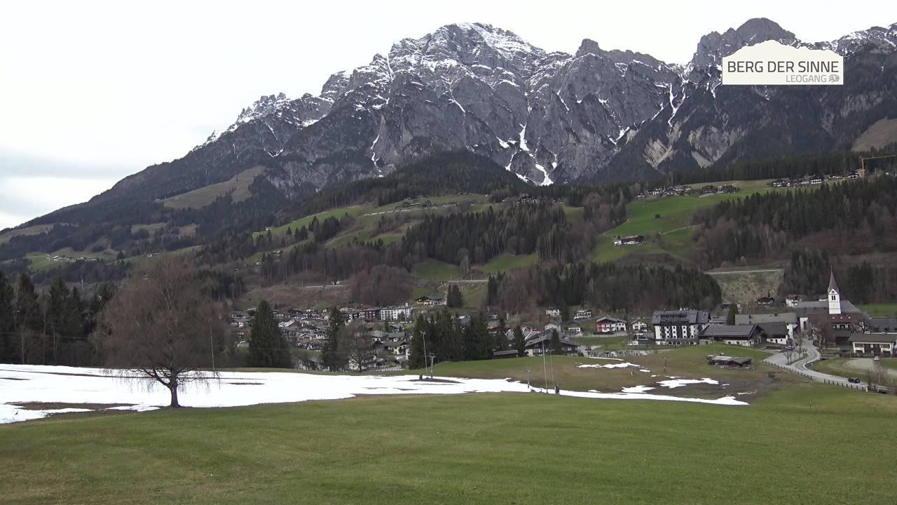 Archiv Foto Webcam Leogang Dorfblick