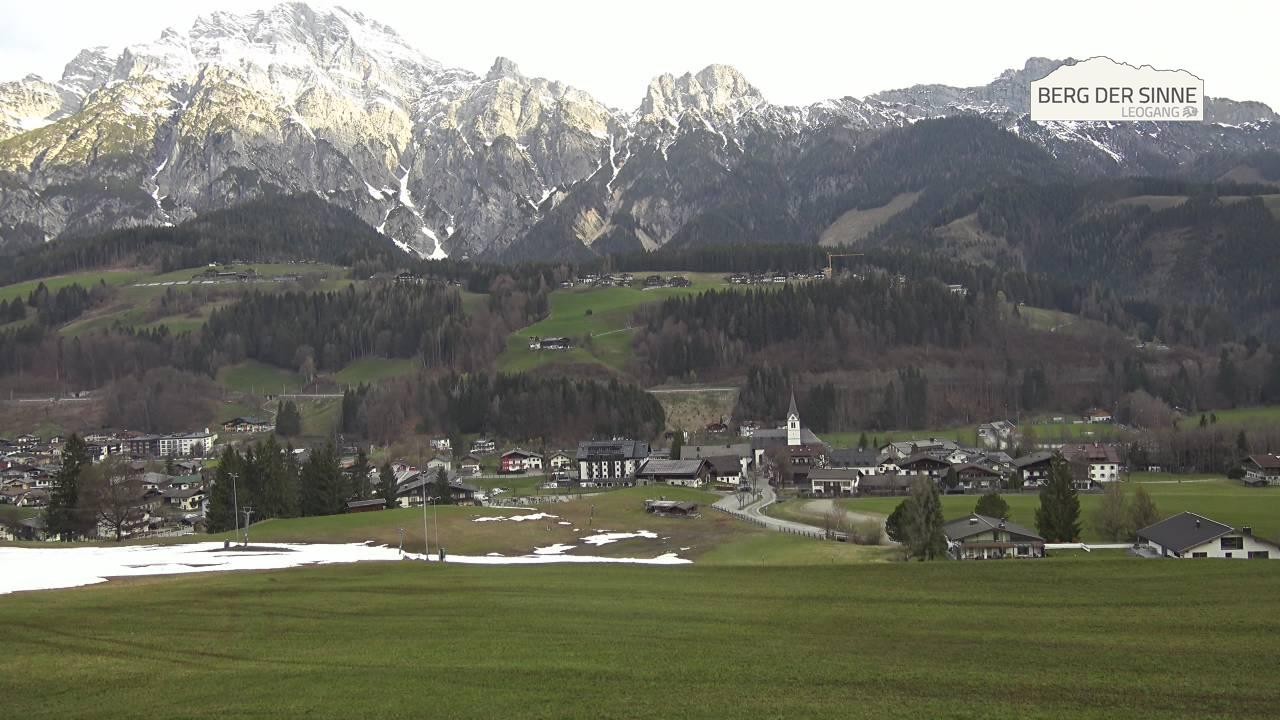 Archiv Foto Webcam Leogang Dorfblick