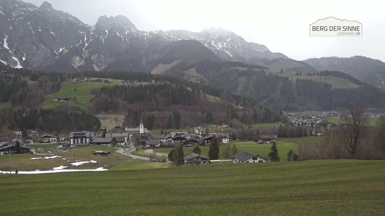 Archiv Foto Webcam Leogang Dorfblick