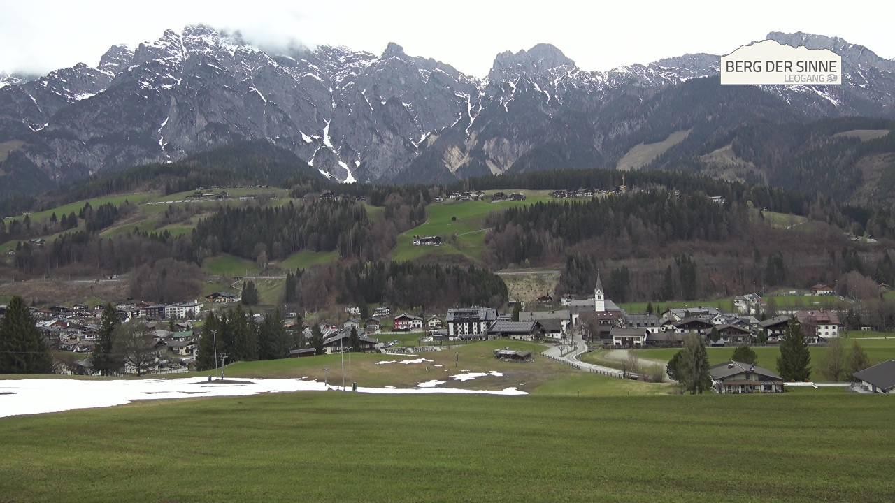 Archiv Foto Webcam Leogang Dorfblick