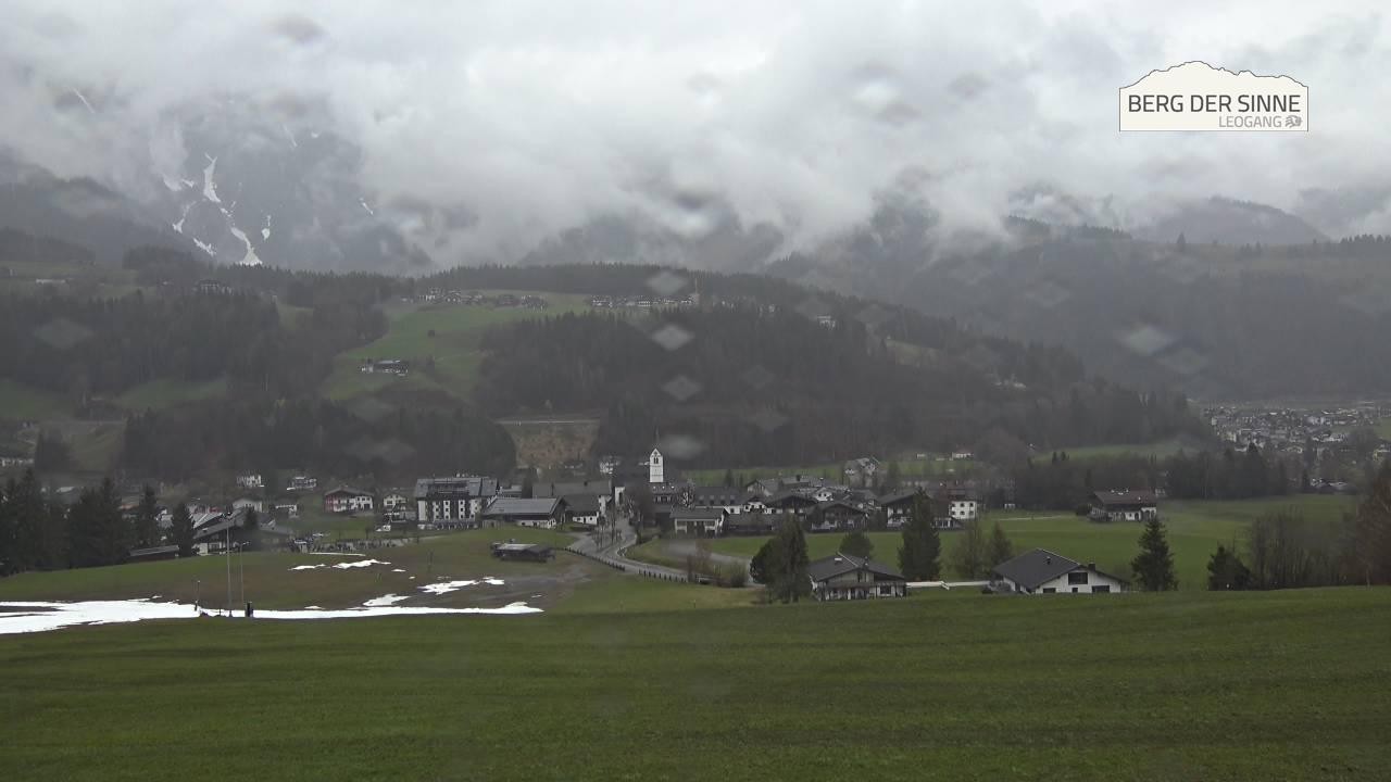 Archiv Foto Webcam Leogang Dorfblick