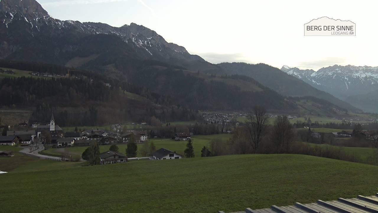 Archiv Foto Webcam Leogang Dorfblick