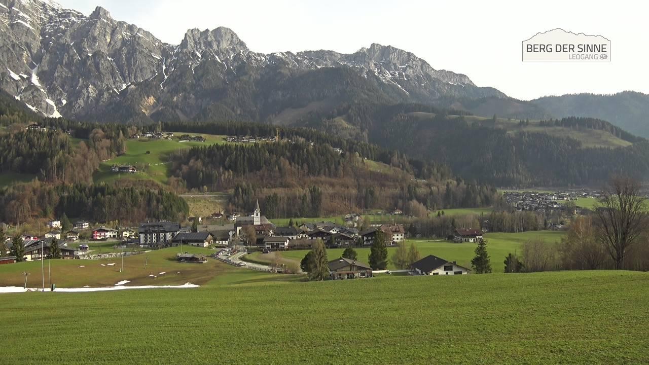 Archiv Foto Webcam Leogang Dorfblick
